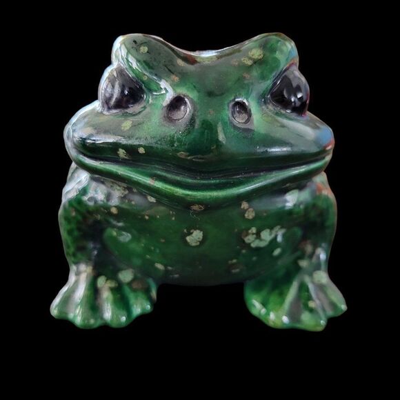 Vintage Ceramic Green Toad Atlantic Mold Decorative Accent - Picture 10 of 10